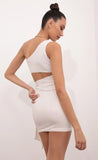 Cutout Dress in Ivory Shimmer