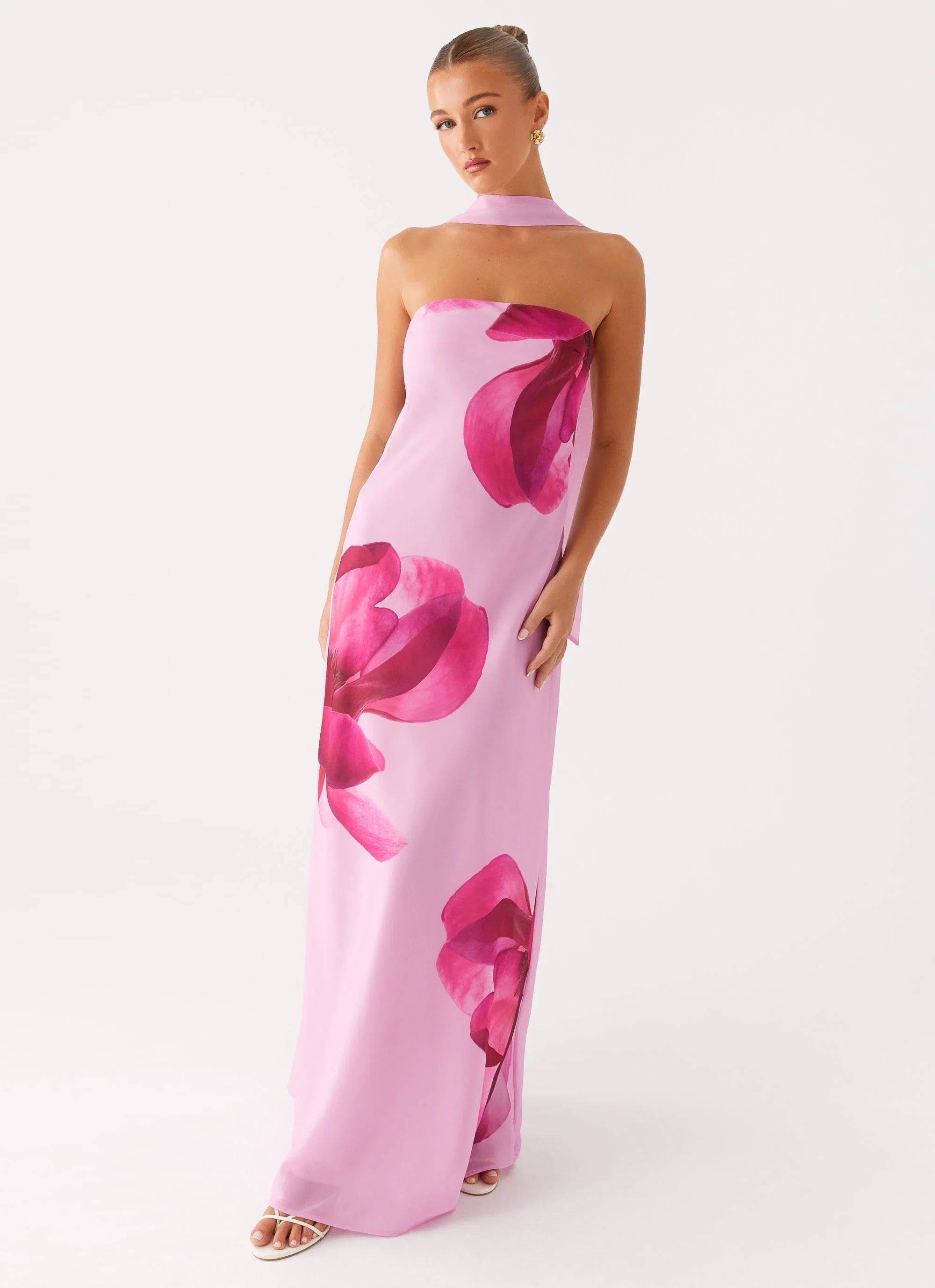 Prim Maxi Dress Pastel Pink