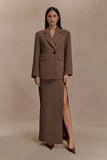 Cassie Column Maxi Skirt Cacao Brown