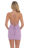 V Neck Bodycon Dress in Lavender