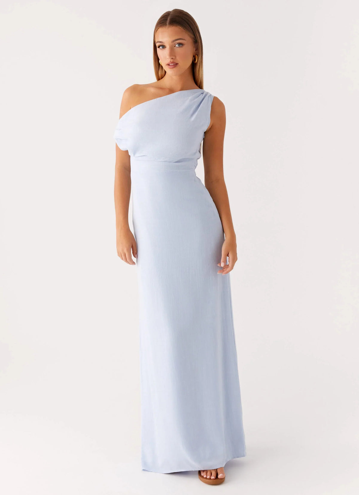 Lady Love Linen Maxi Dress Blue