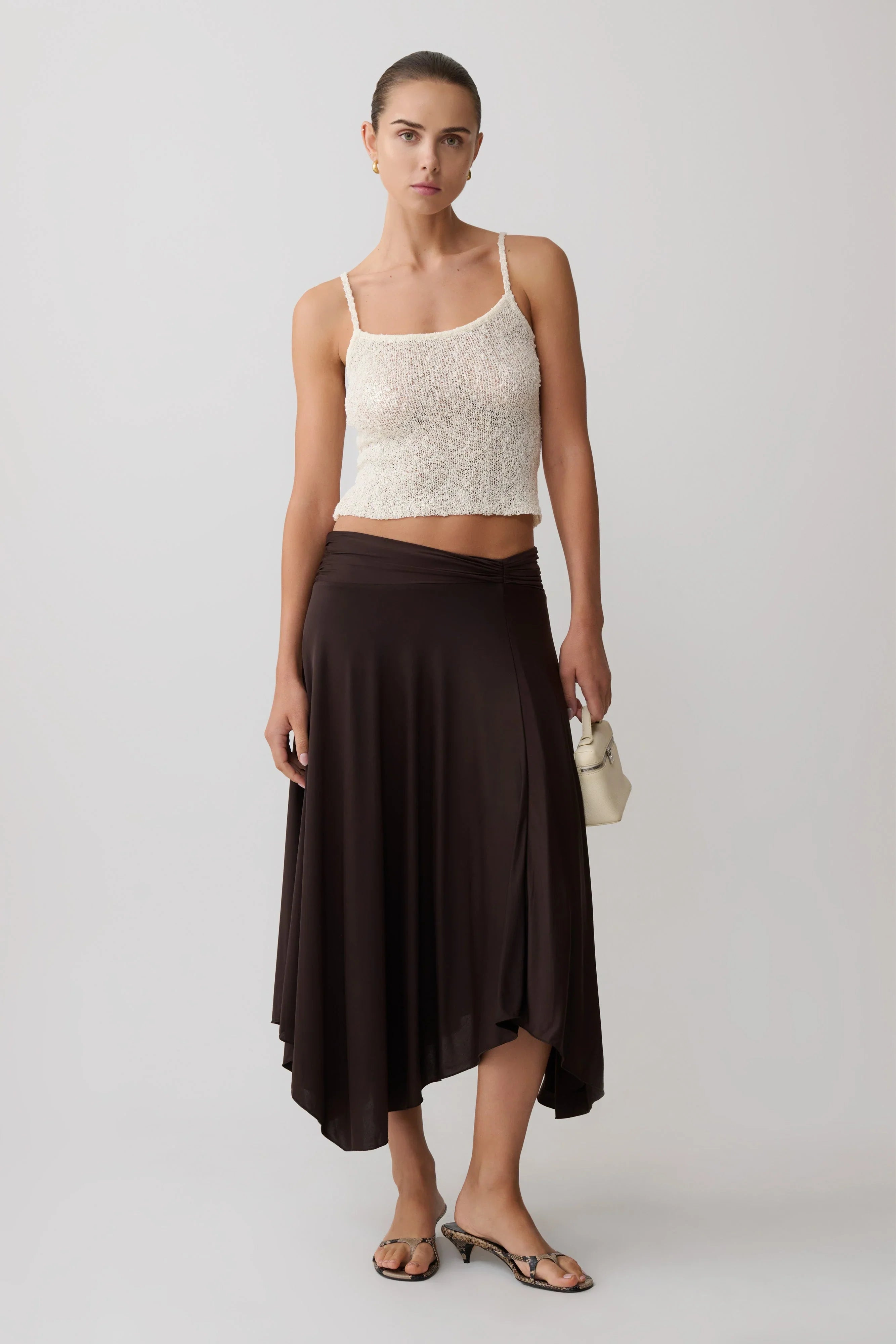 Mattais Boucle Knit Top Ivory