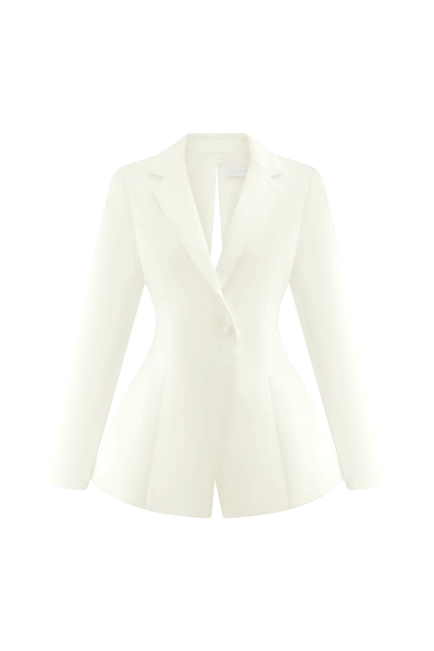 Ada Tailored Satin Blazer Ivory