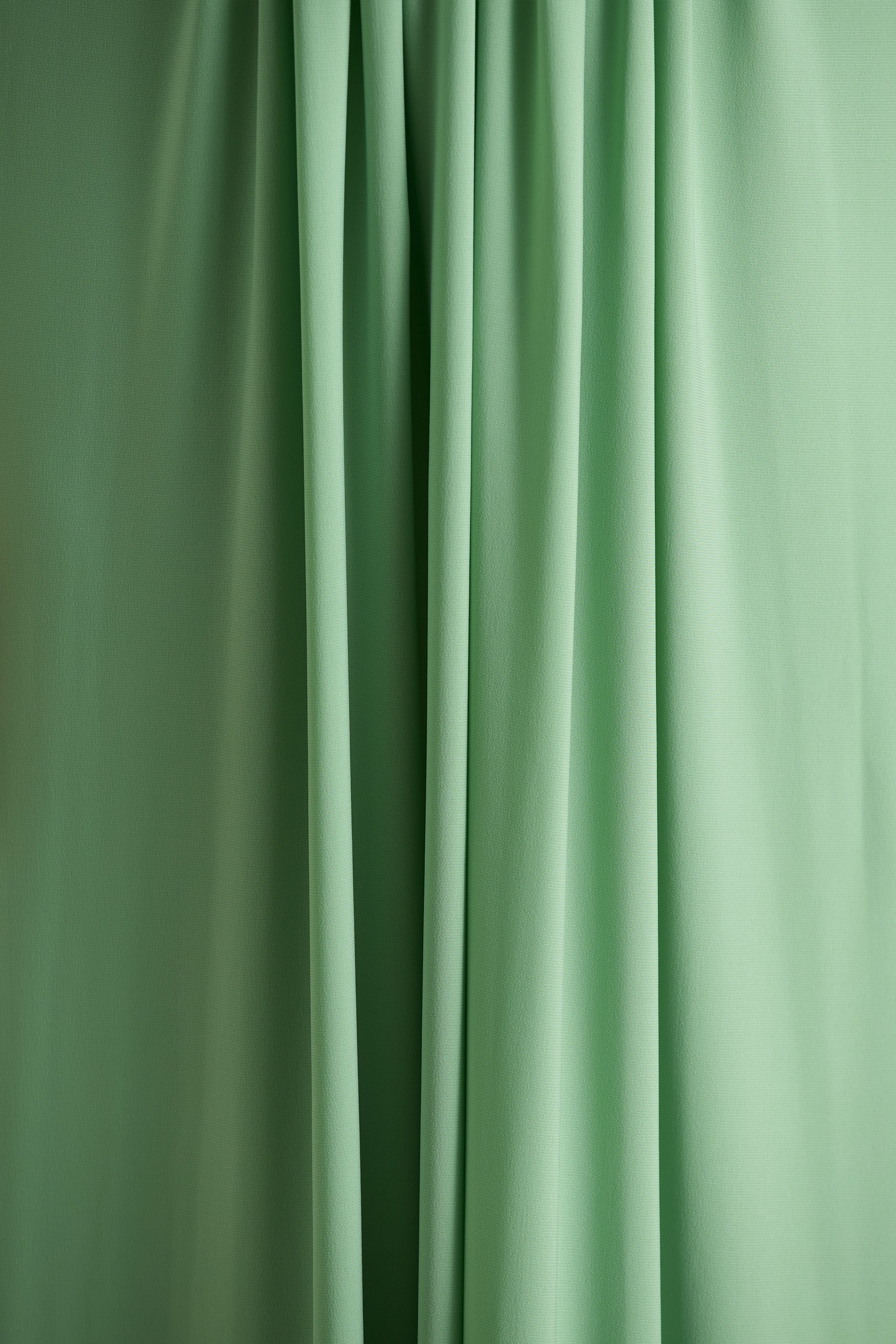 With Me Green High Neck Maxi Dress With Ruched Detailing
