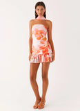 Manon Scarf Mini Dress Blushing Blossom