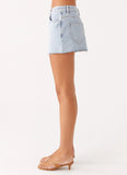 Kamen Low Rise Mini Skirt Light Denim