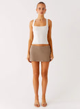 Mirna Micro Skort Taupe Marle