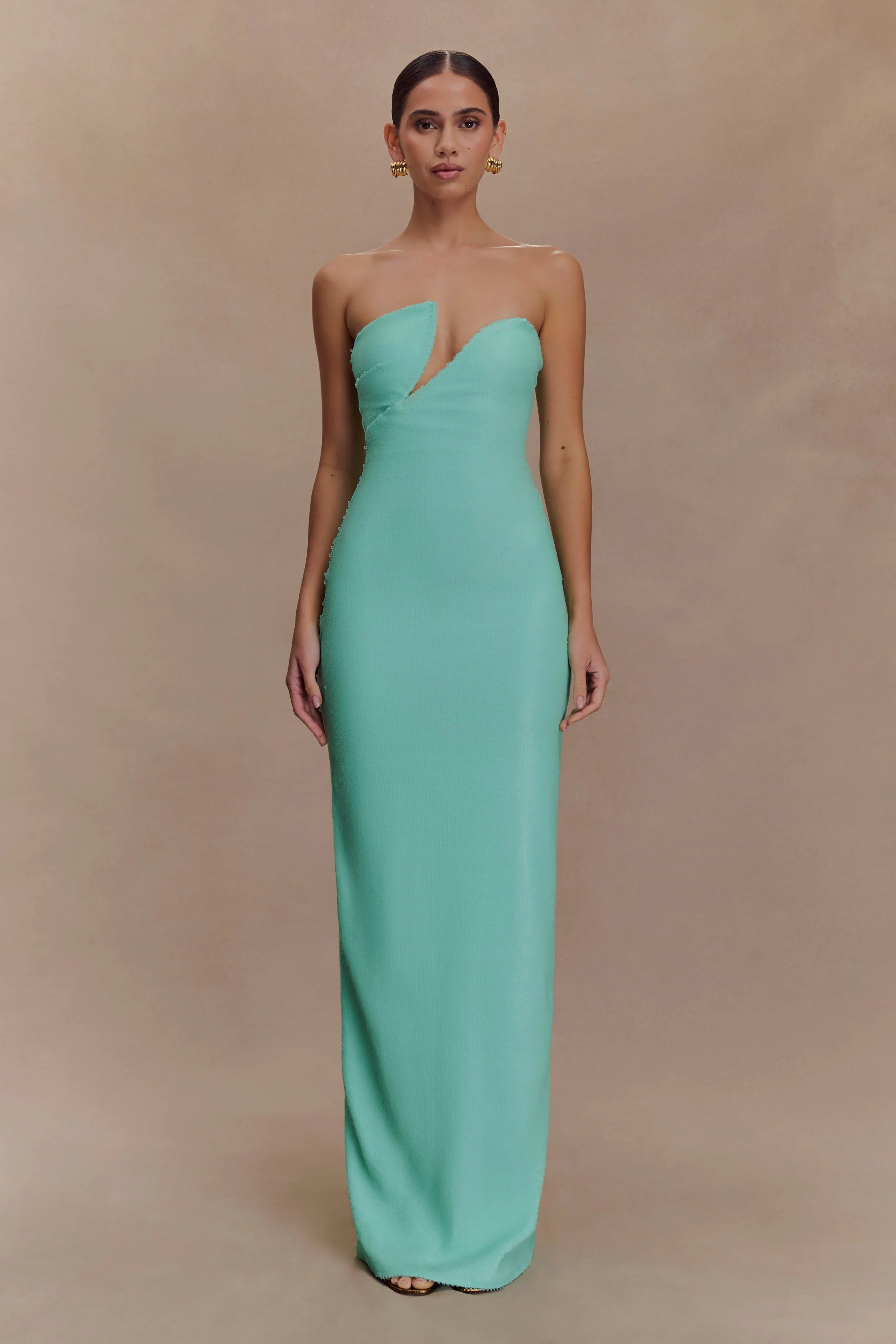 Winston Strapless Sequin Maxi Dress Lagoon