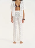 White Crochet Lace Trouser