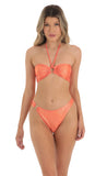 Iridescent Halter Bikini Set in Orange
