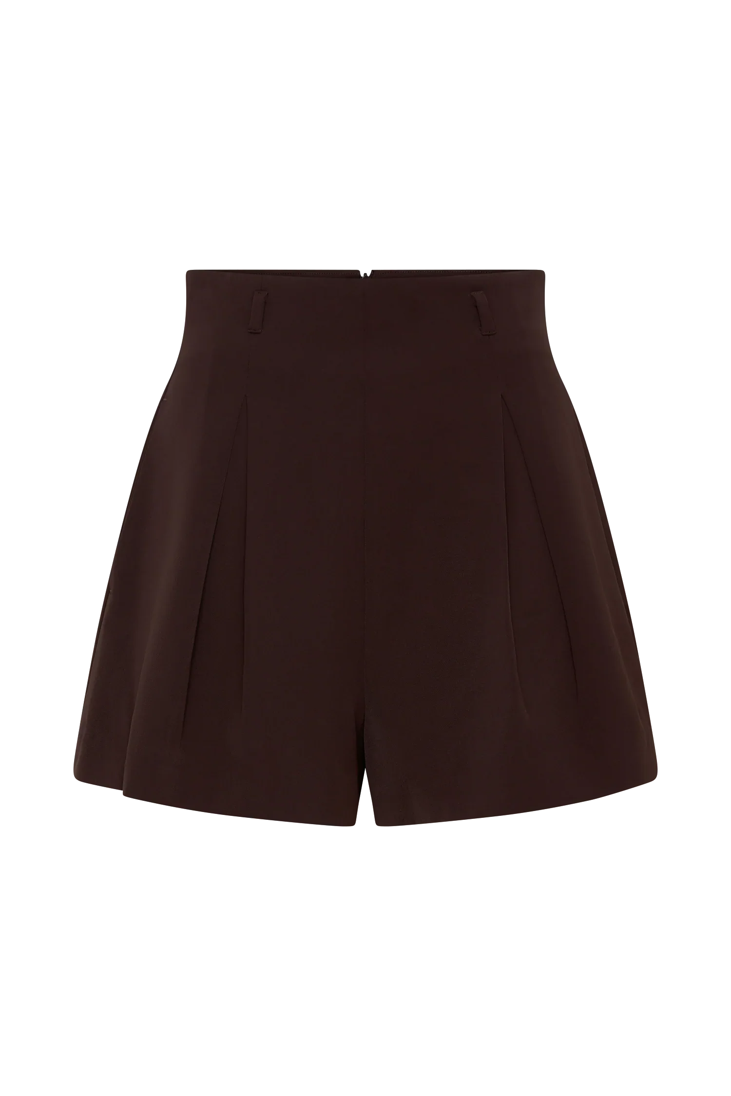 Simone Pleated Suiting Short Dark Chocolate