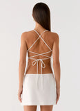 Under Heat Mini Skirt White