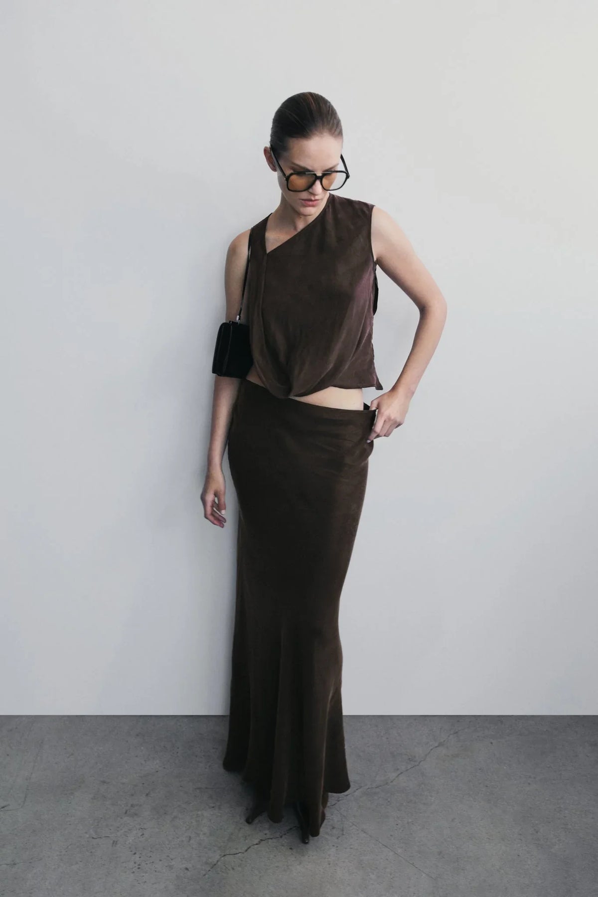 Violeta Maxi Skirt Dark Chocolate