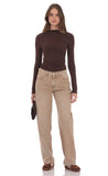 Barrel Jeans in Brown