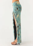 Lloyd Maxi Skirt Aqua Blur