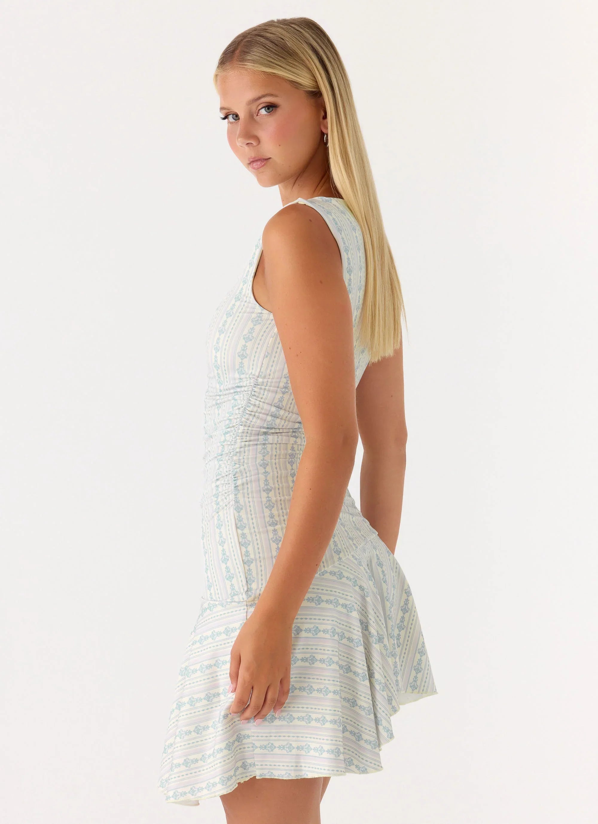 Summer Delight Mini Dress Vintage Stripe