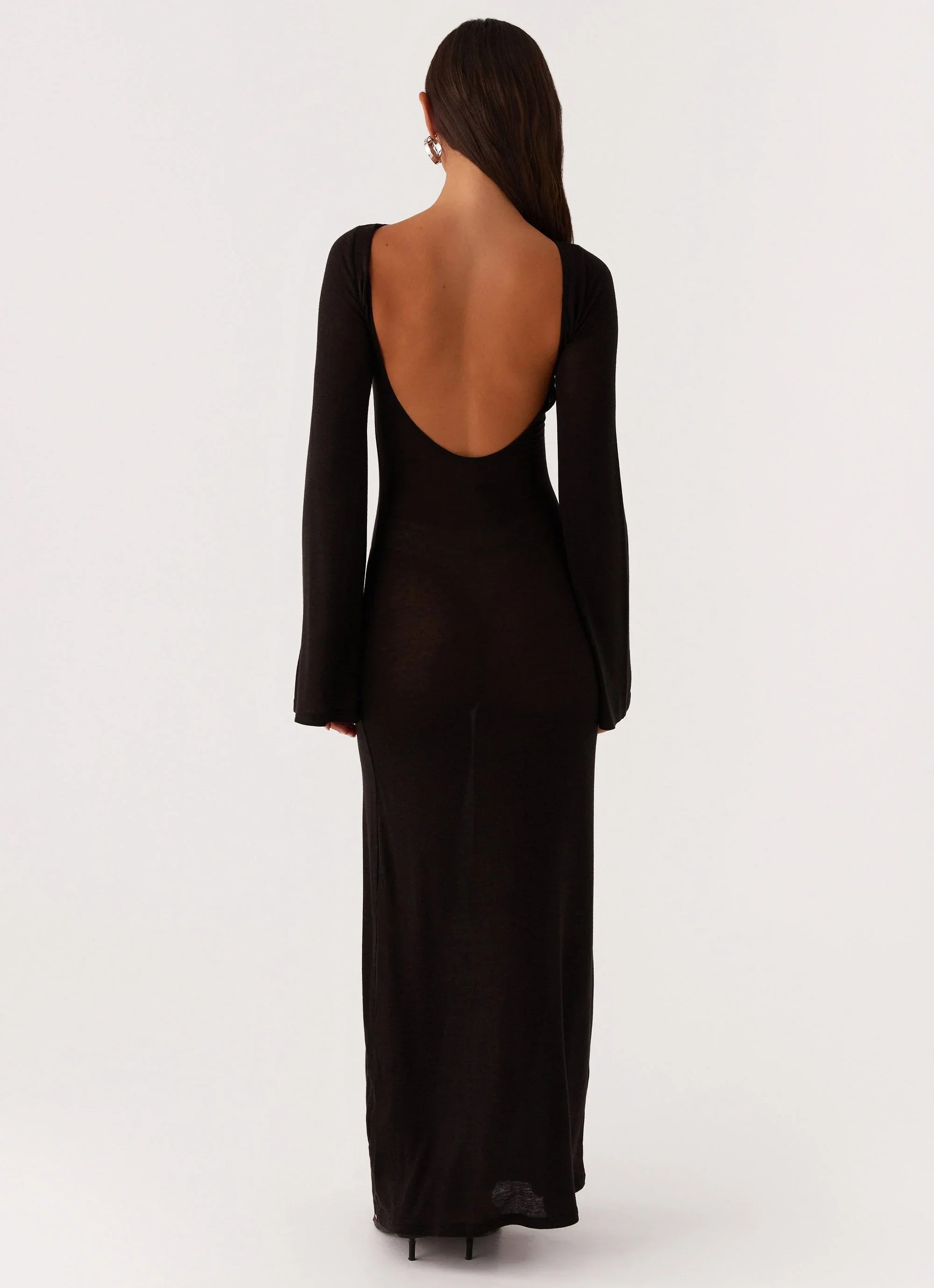 Olivia Long Sleeve Maxi Dress Black
