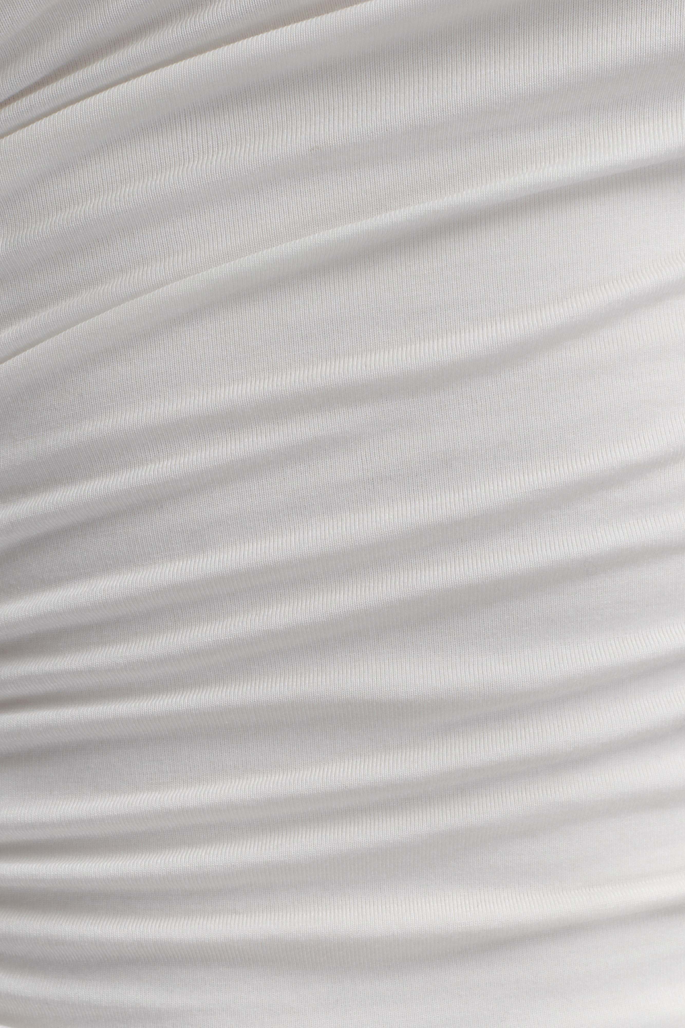 Anna One Shoulder Modal Top White
