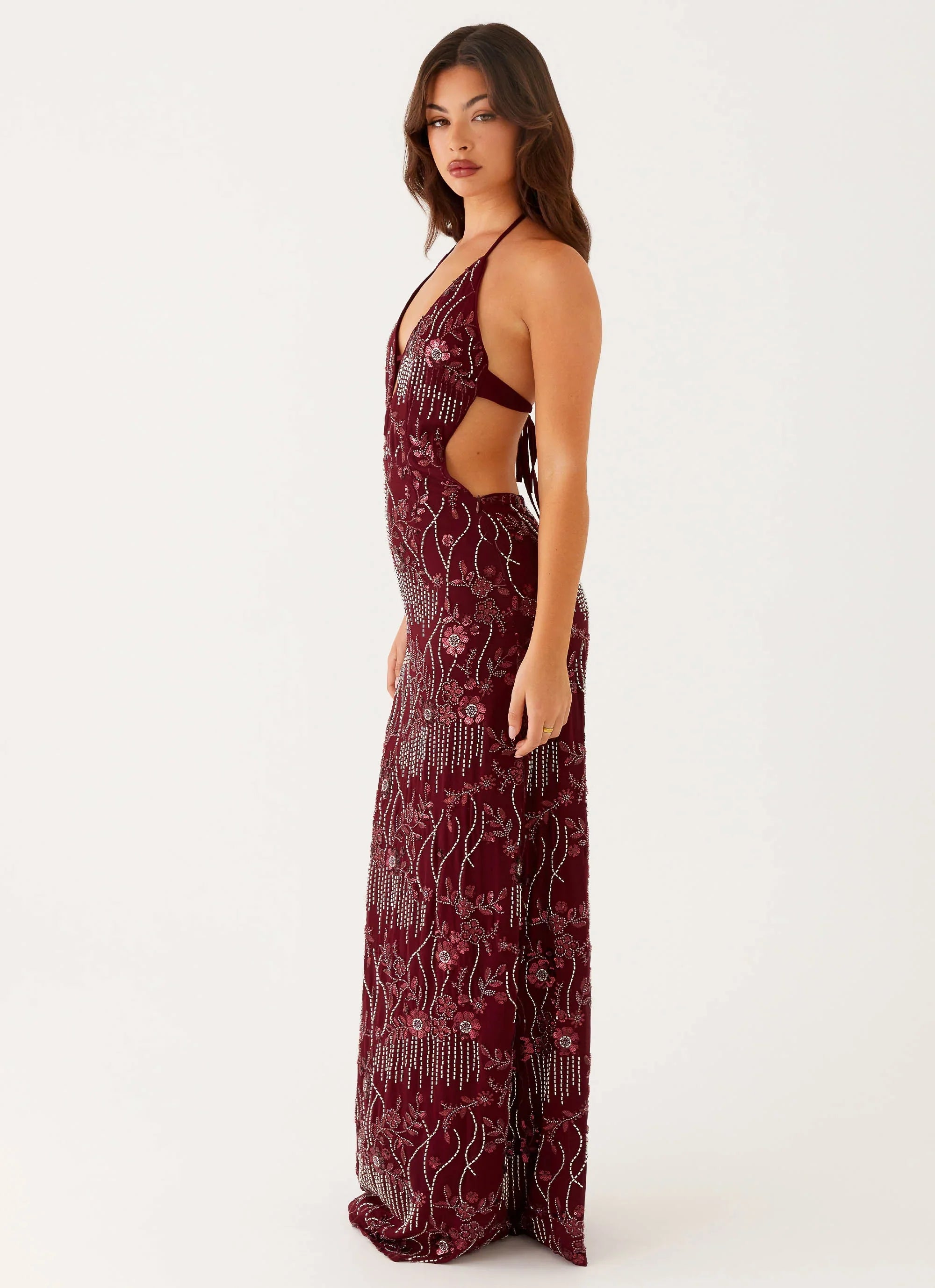 All For Love Maxi Dress Burgundy