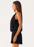 Makes Sense Mini Dress Black