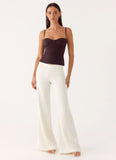 Elmah Low Rise Pants White