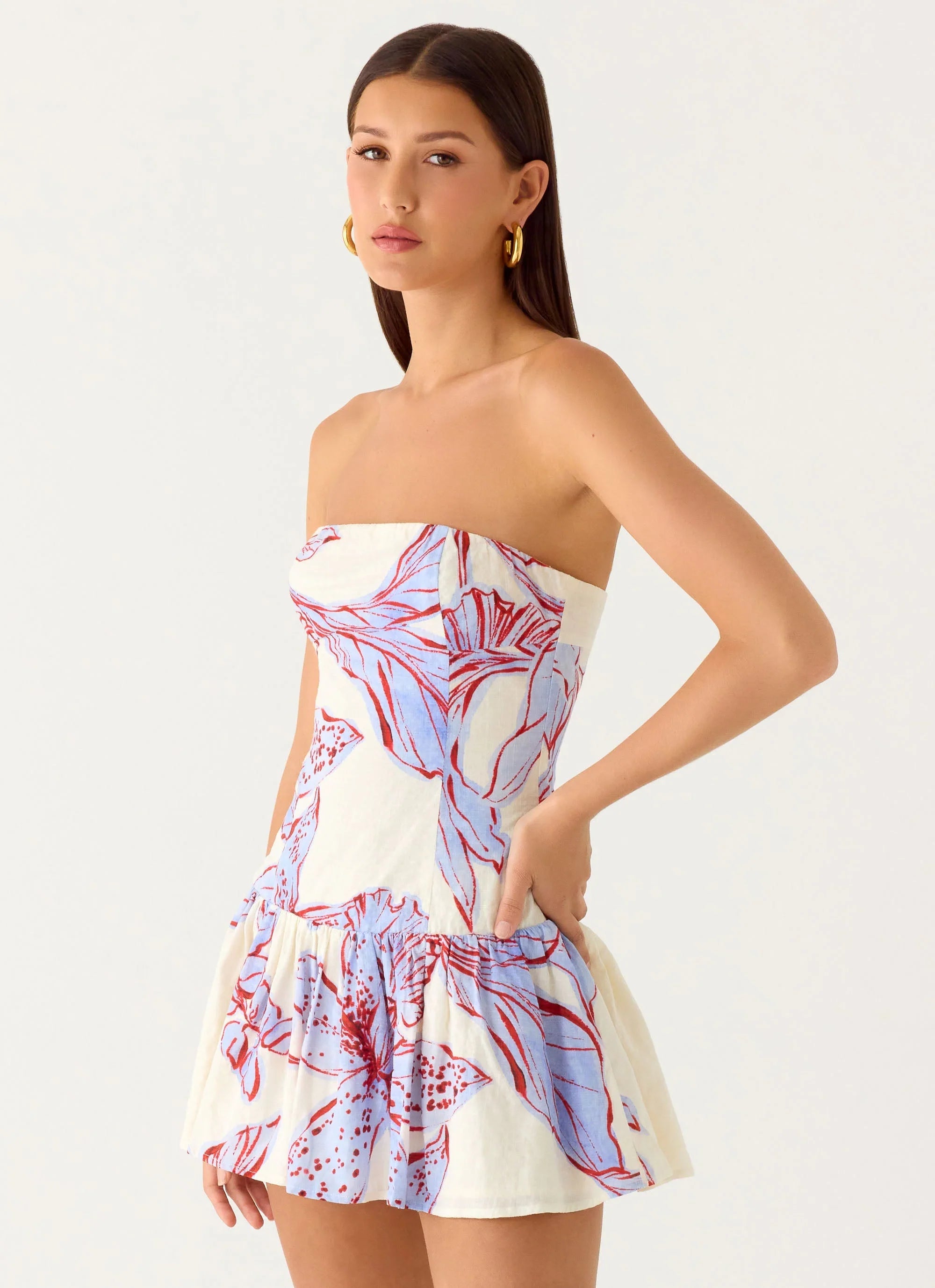 Mario Mini Dress Purple Floral