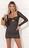 Bikini Halter Dress in Black