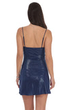 Foil Embellished Dress in Navy