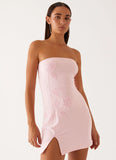Enora Beaded Mini Dress Baby Pink