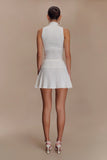Indy Pointelle Knit Mini Skirt Ivory