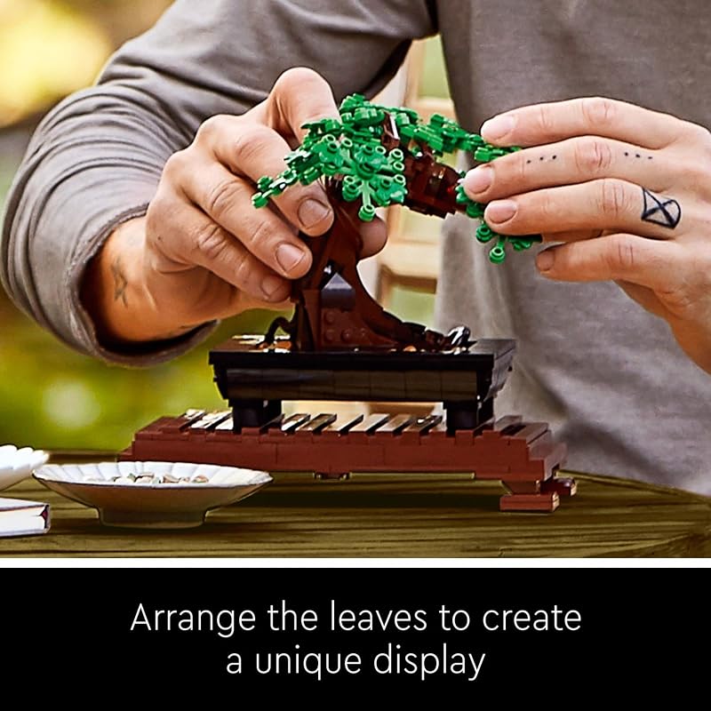 LEGO Botanicals Bonsai Tree Building Set Artificial Bonsai Tree Plants for Home Decor Adults Ages 18 Faux Fake Plants for Table Desk Office Birthday Gift for Men Women 10281