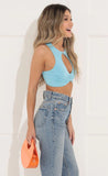 Racer Back Top in Blue