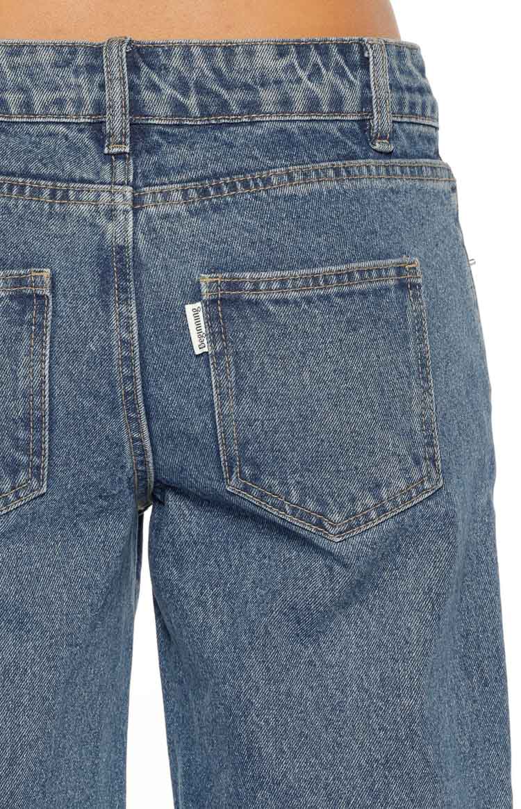 Roxie Mid Wash Ripped Jeans