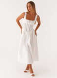 Waiting On You Midi Dress White