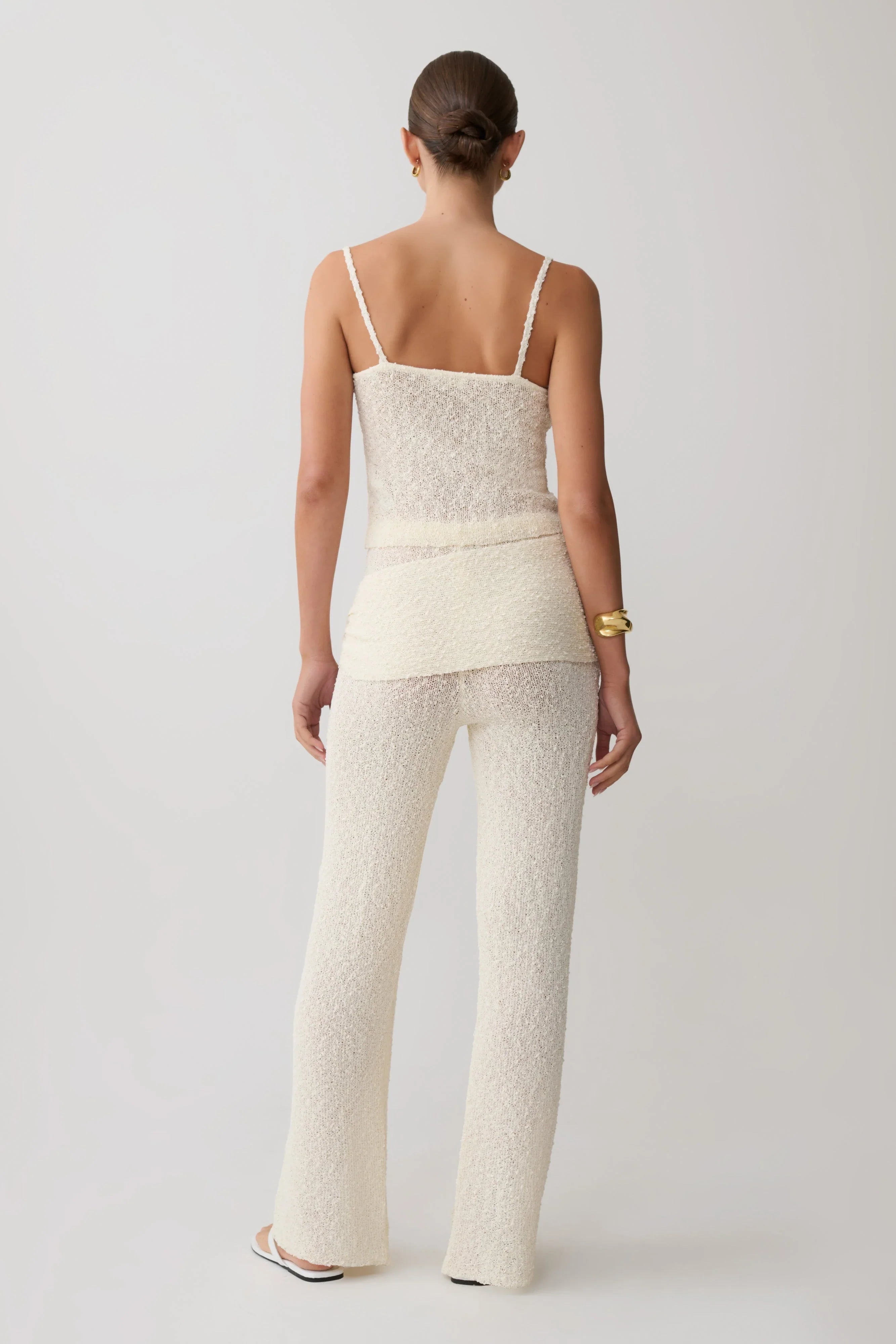 Mattais Boucle Knit Top Ivory