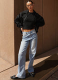 Keanna Low Rise Denim Jeans Light Blue