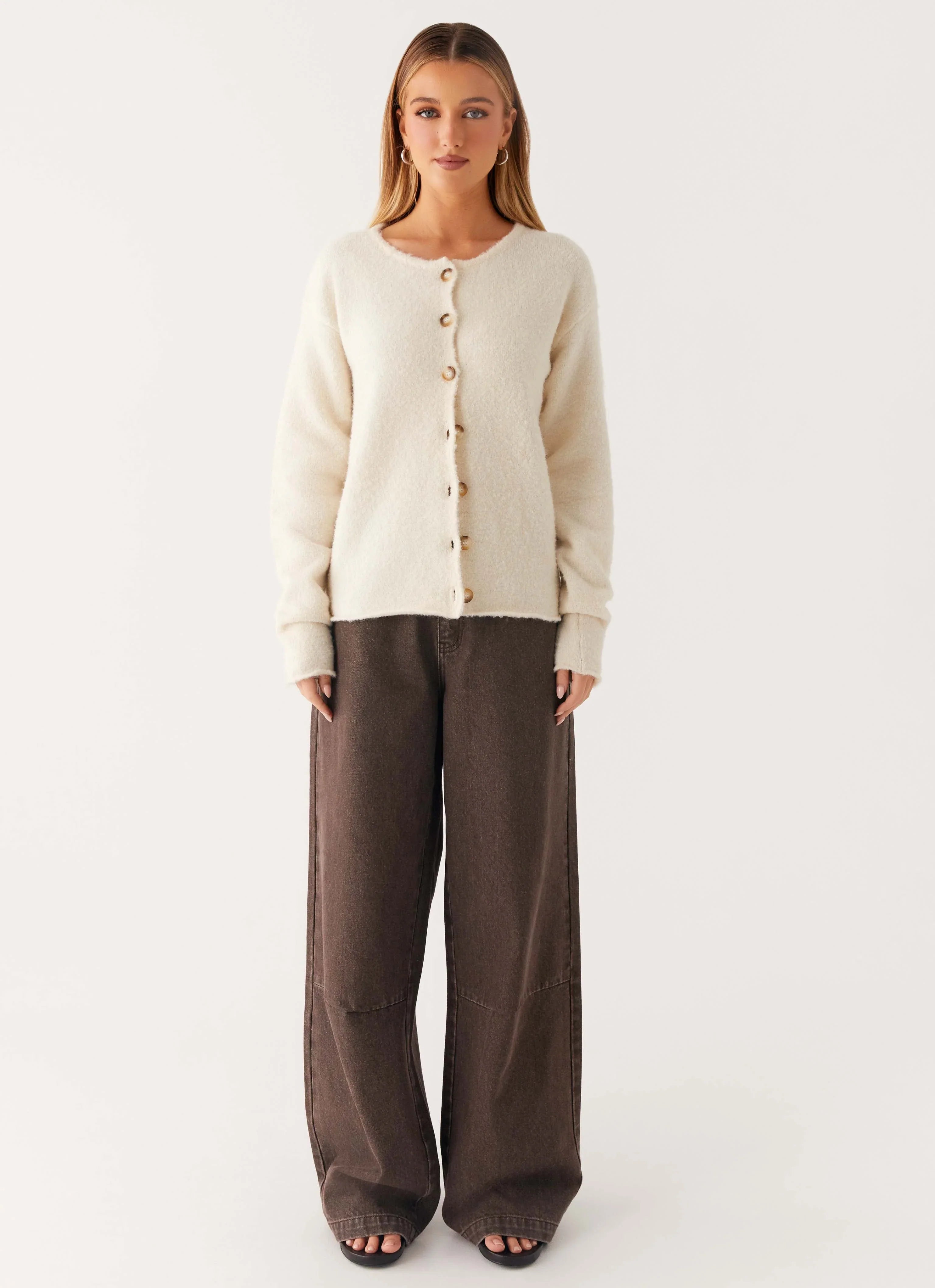 Vera Knit Cardigan Ivory
