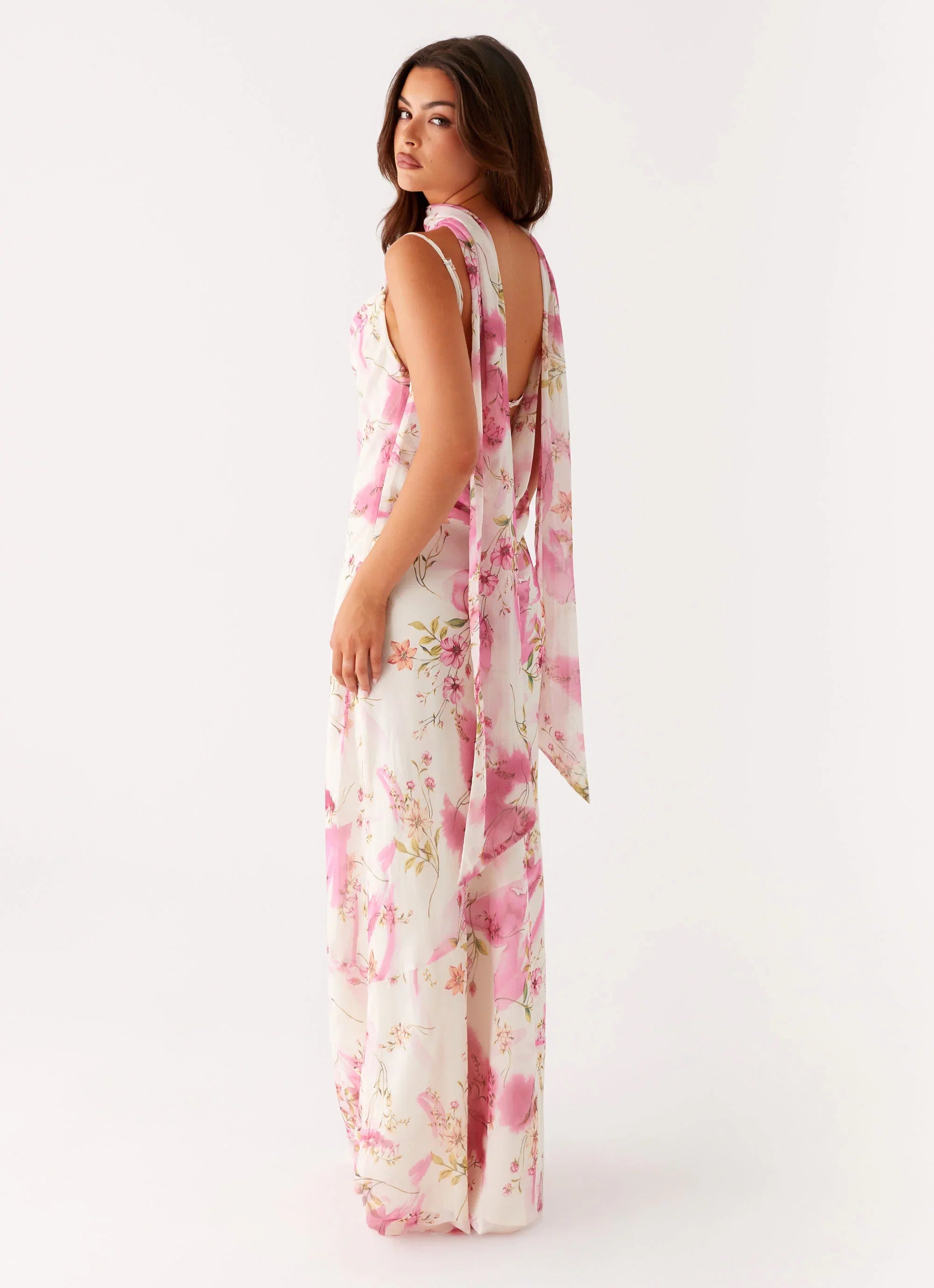 Spencer Maxi Dress Ivory Floral Print
