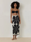 Black And Cream Printed Sarong Bora