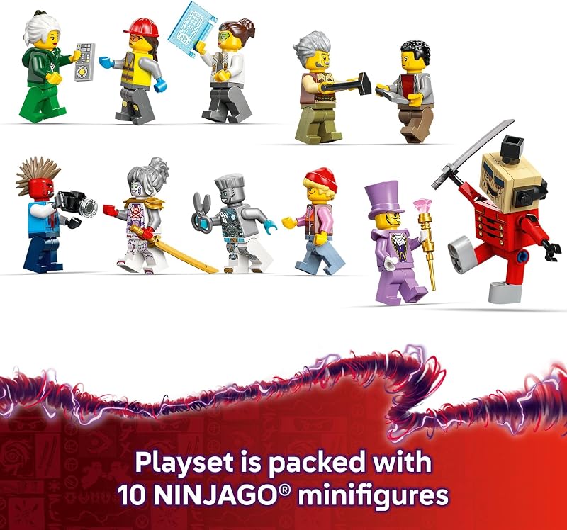 LEGO NINJAGO City Workshops Building Toy Ninja Set for Boys Girls Ages 14 Gift for Teens Includes 10 Minifigures and a Mech for Play and Display 71837