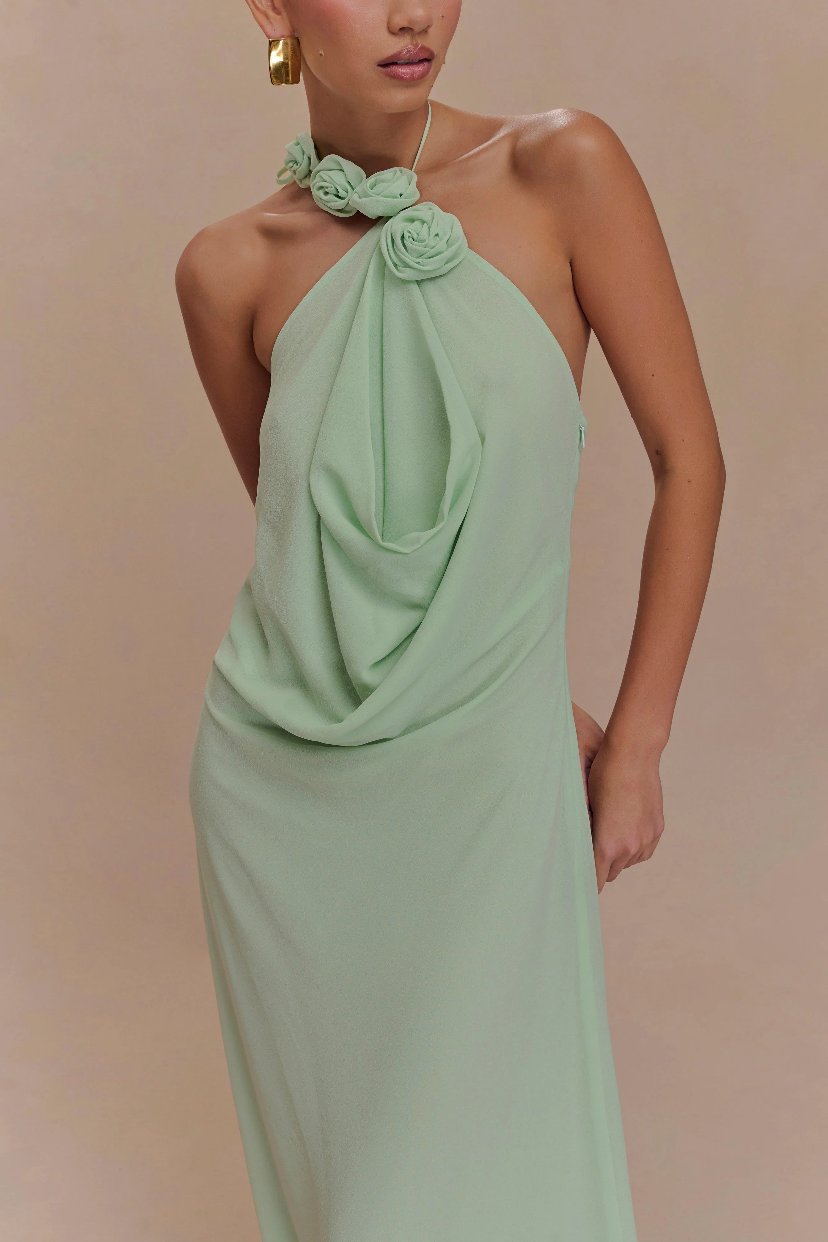 Rosalia Cowl Neck Maxi Dress Sage