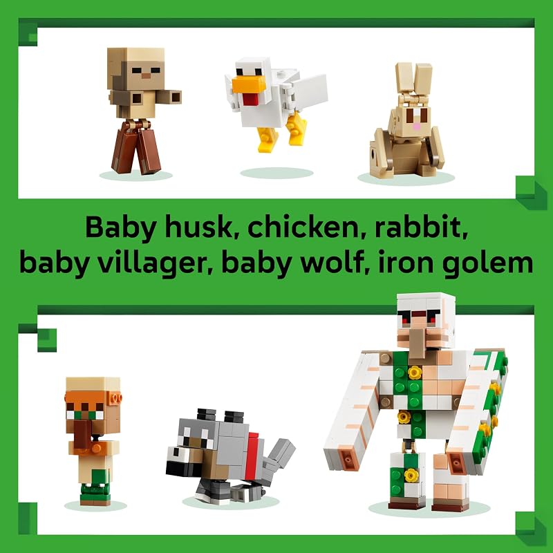 LEGO Minecraft Chicken Jockey Desert Attack 21592 Building Toys for Boys Girls Ages 9 Sturdy Build for Pretend Play 428 pieces Gift for Birthdays