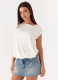 Silas Low Rise Denim Mini Skirt Vintage Wash Blue