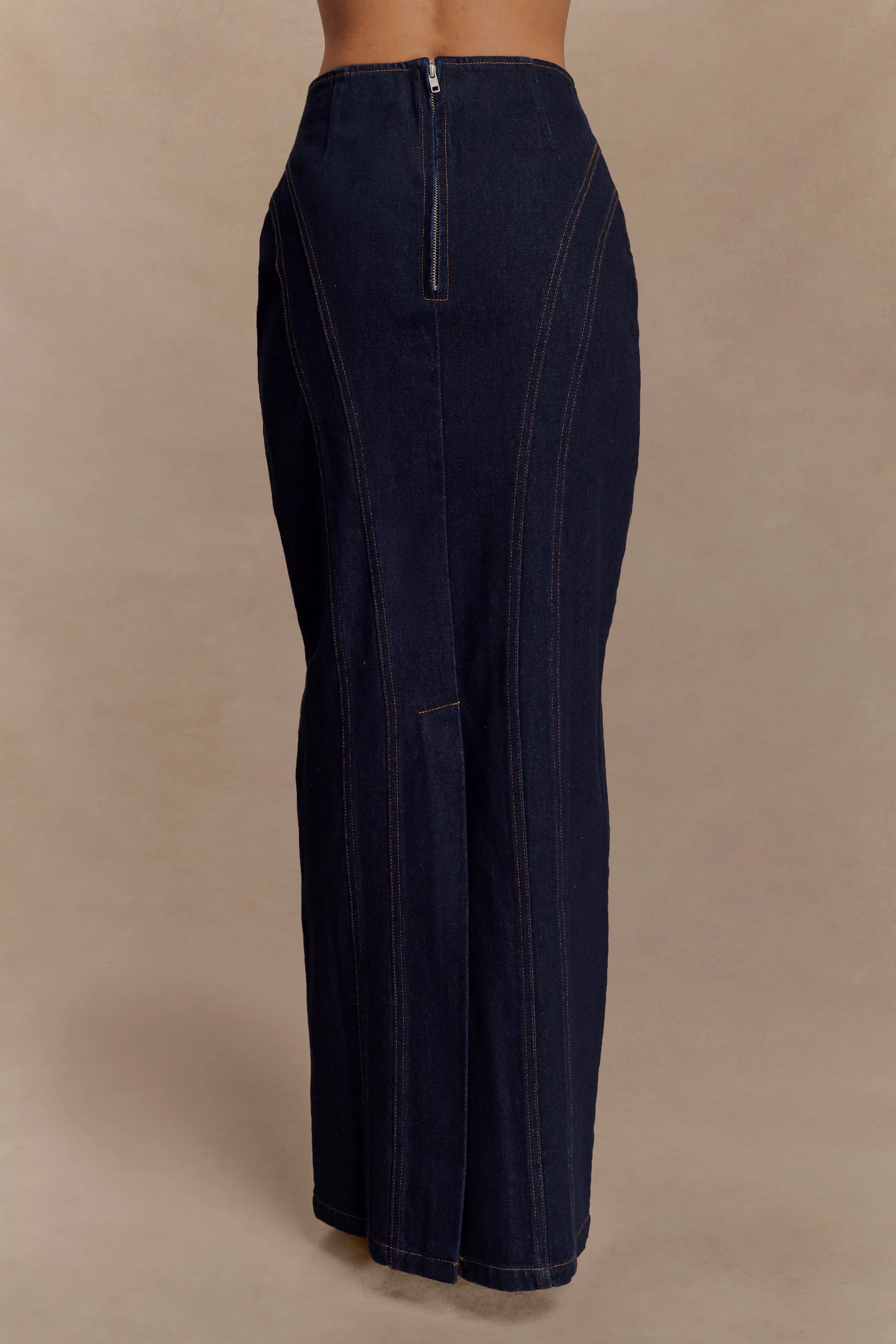 Alma Denim Maxi Skirt Indigo Blue