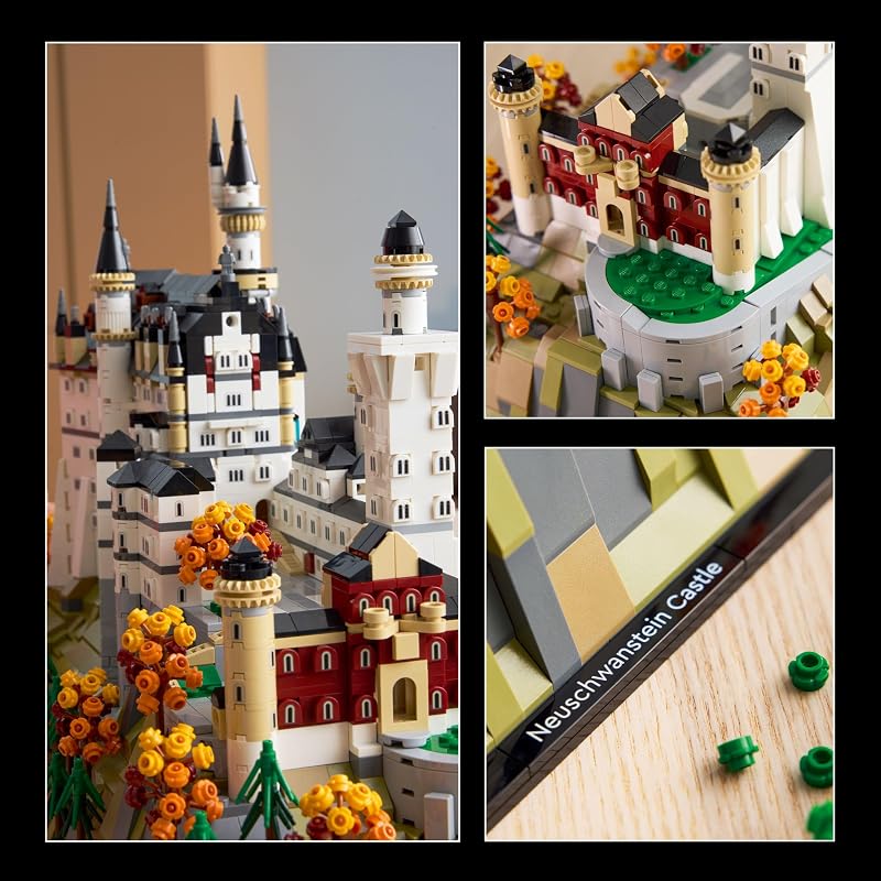 LEGO Architecture Neuschwanstein Castle Building Set Collectible Bavarian Castle Model Kit for Arts Crafts Building Blocks for Adults Ages 18 Gifts for Men and Women 21063