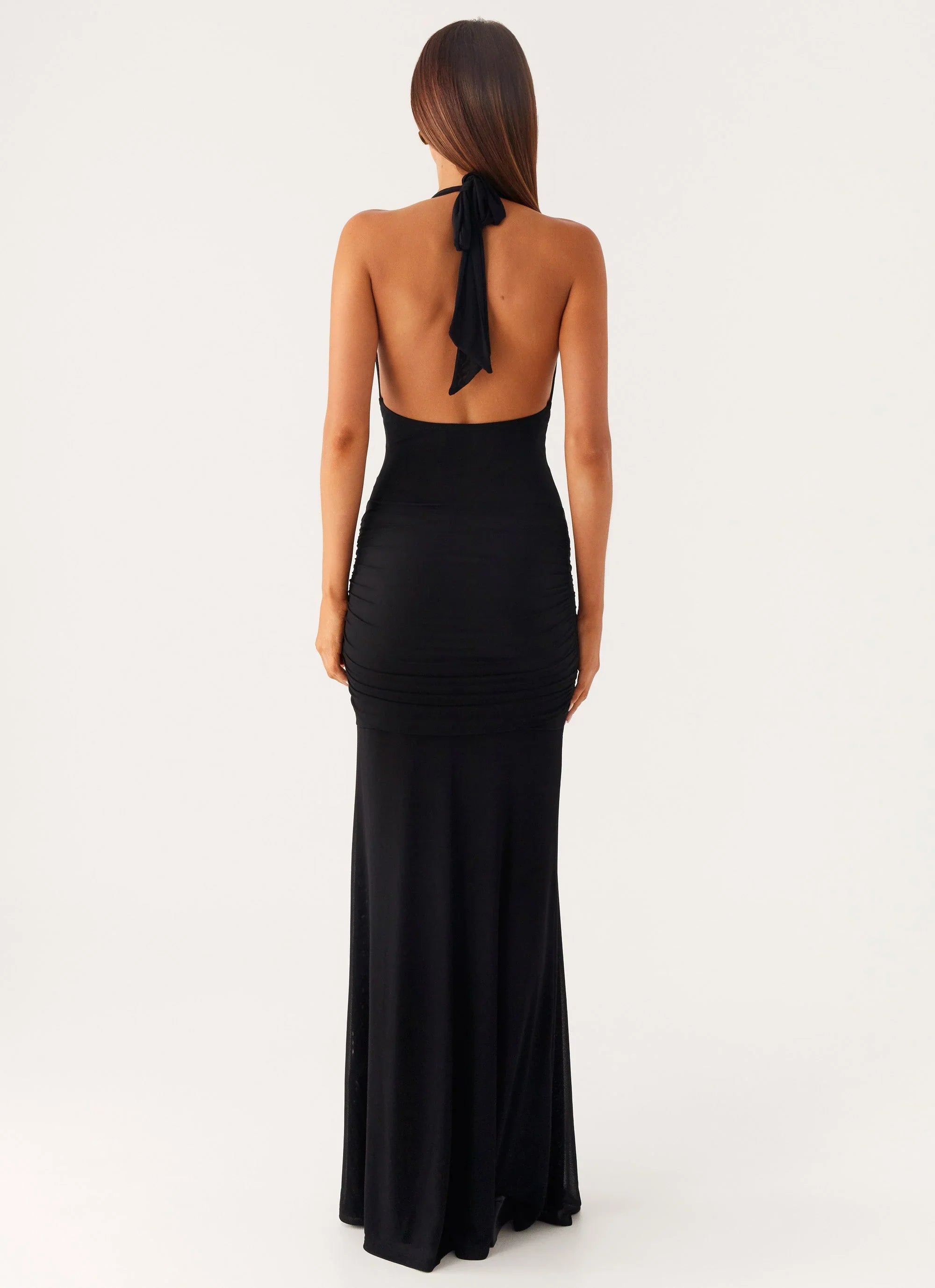 Miyah Halter Hardware Maxi Dress Black