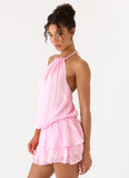 Parade Halter Mini Dress Pink