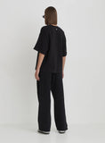 Black Oversized Fourth Applique T