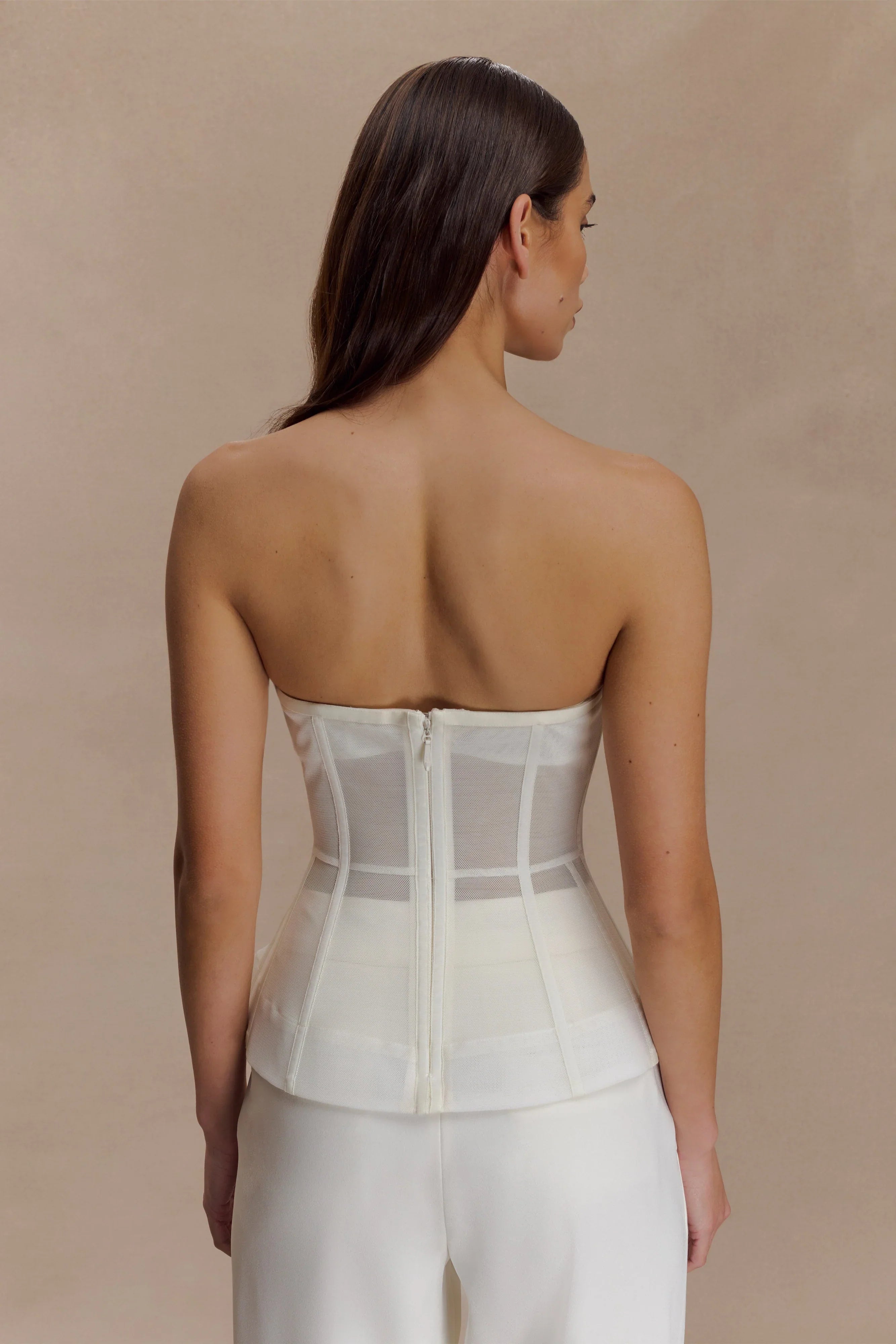 Zoe Structured Corset White