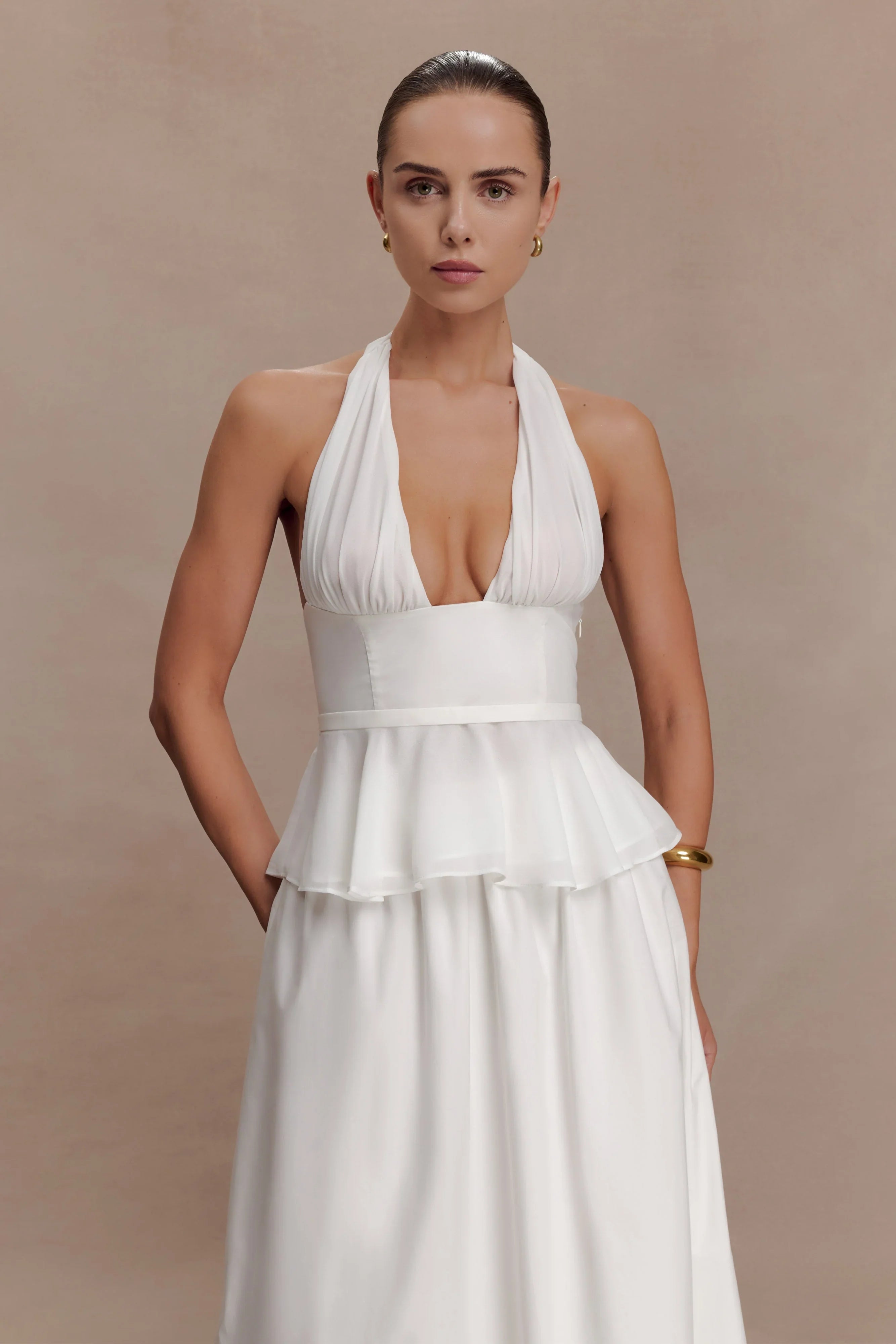 River Halter Neck Sleeveless Top White